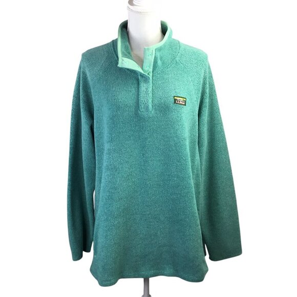 L.L. Bean T Quarter Snap Tumbled Sherpa Fleece Women's Plus 3X Pullover 518991 - Picture 2 of 9